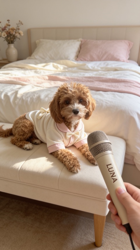 Luna in a little pajama set at dawn — Five More Minutes